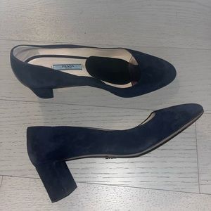 navy prada heels 37.5